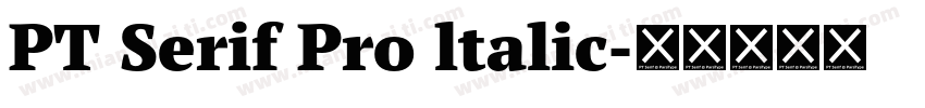 PT Serif Pro ltalic字体转换